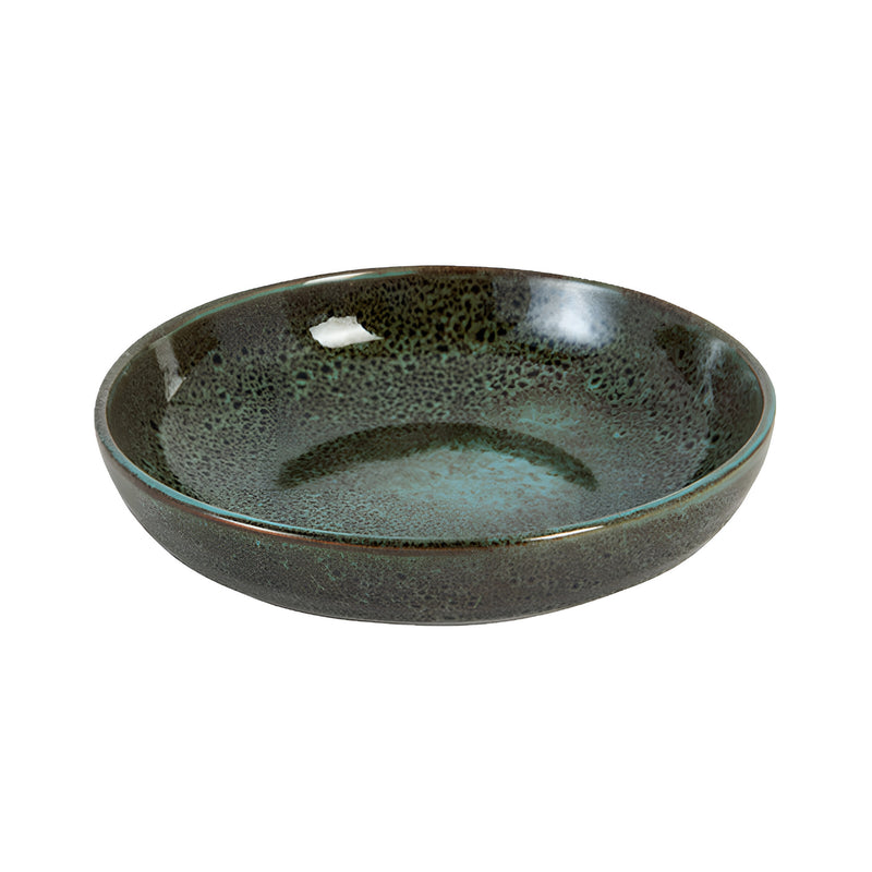 Sky Deep Plate, Green Stoneware