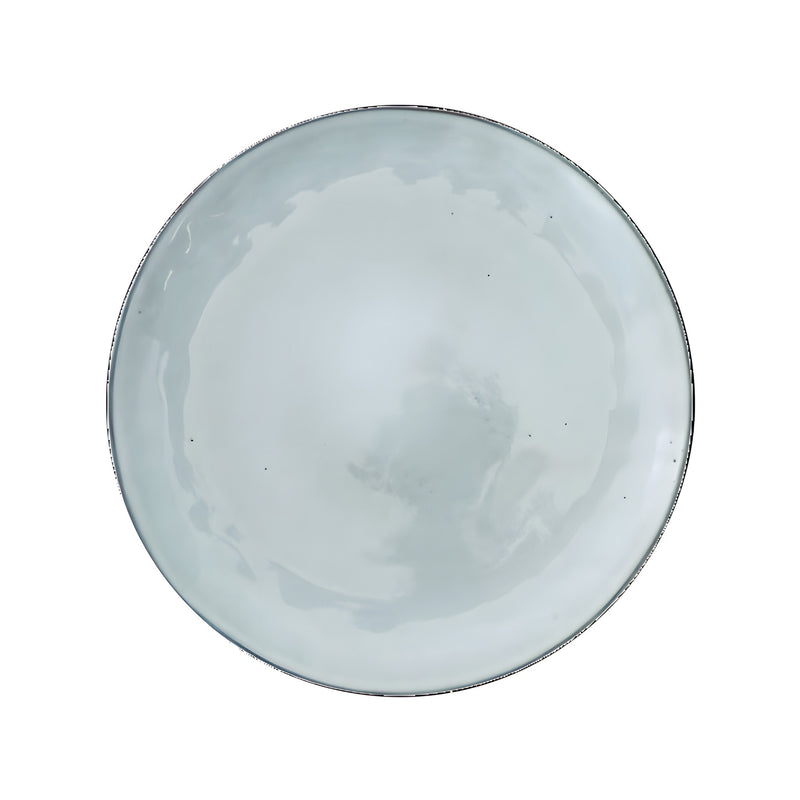 Sky Grey Flat Plate Small, Stoneware