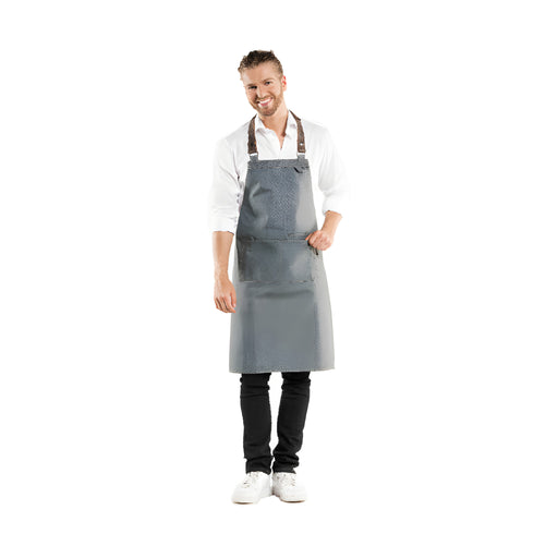 Forene Denim Bib Apron, Grey