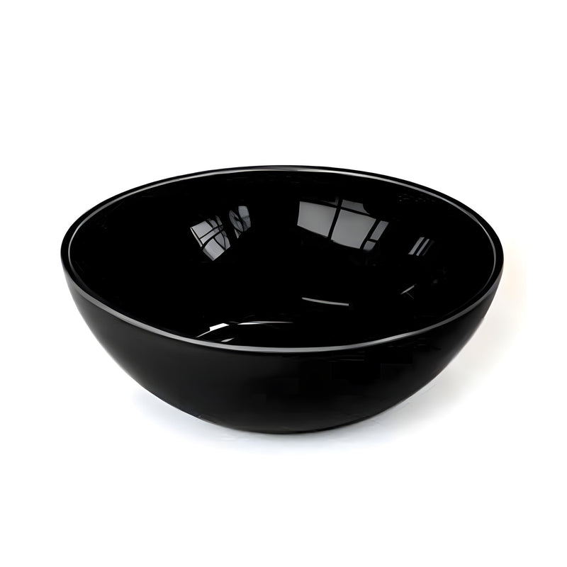 Tilt Medium Black Ceramic Bowl