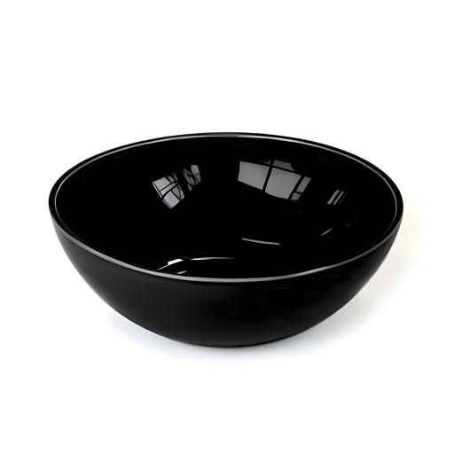 Tilt Medium Black Ceramic Bowl