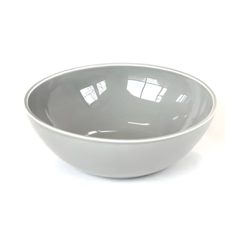 Tilt Large Light Grey Ceramic Bowl