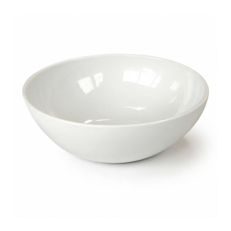 Tilt Medium White Ceramic Bowl