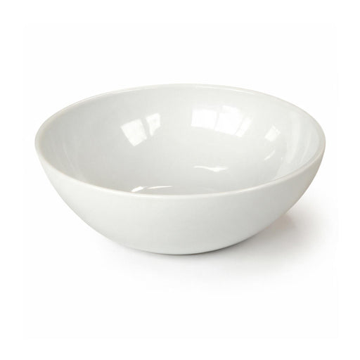Tilt Medium White Ceramic Bowl