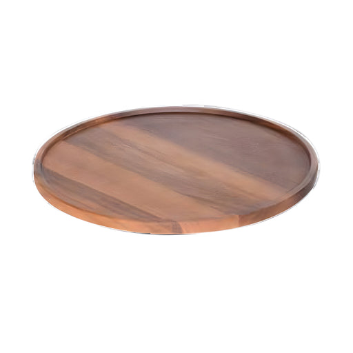 Tilt Large Round Walnut Plinth