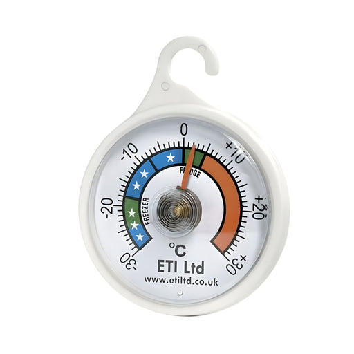 Fridge-Freezer Thermometer, Round Dial, -30/+30°C