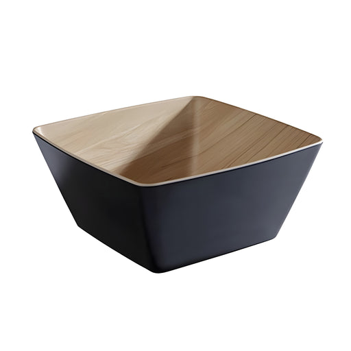 Frida Square Bowl, Black/Bamboo Melamine