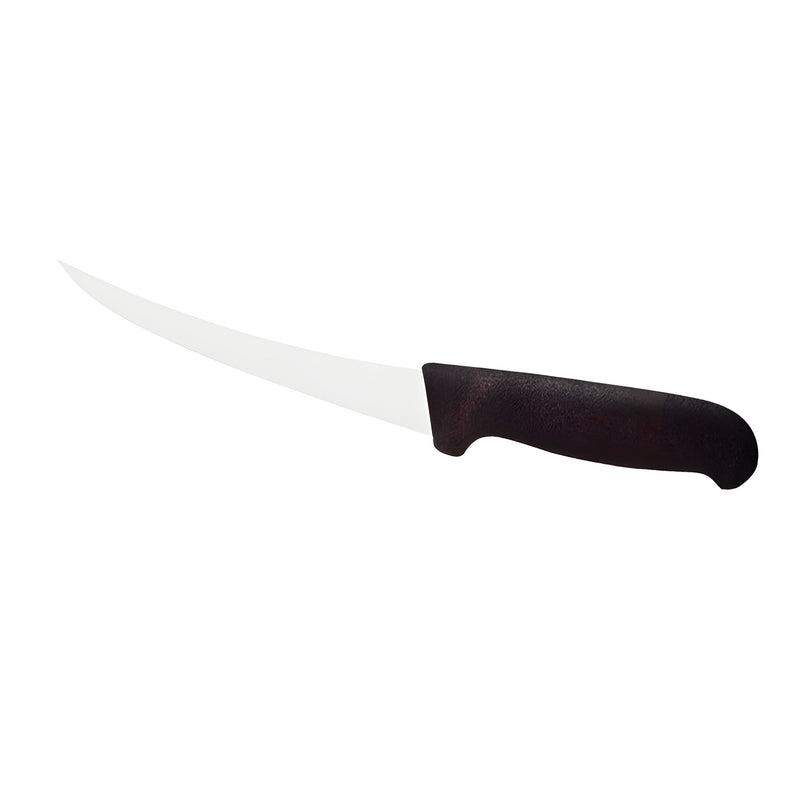 Boning Knife, Curved Blade, Black Handle