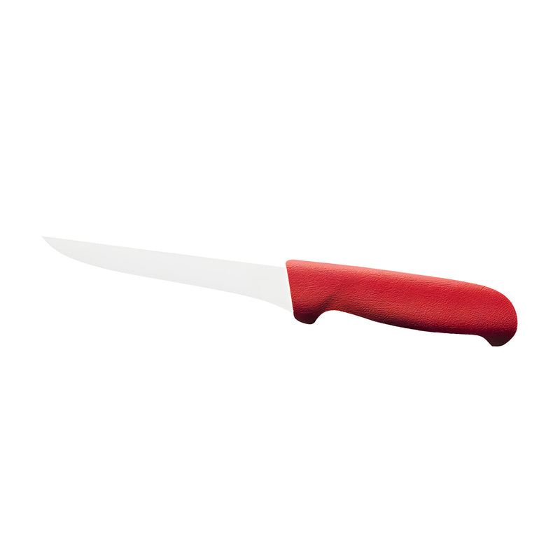 Boning Knife Narrow Blade, Red Nylon Handle