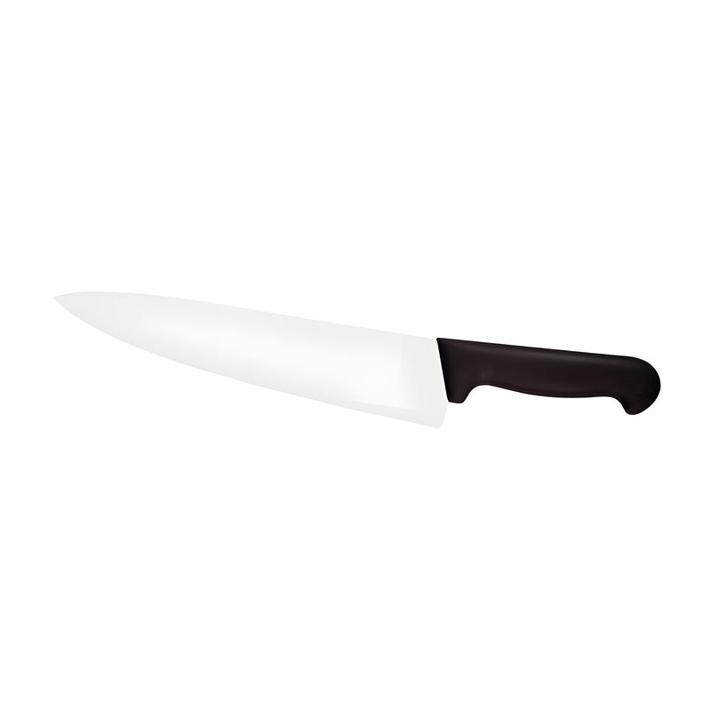Chef's Knife Large, Narrow Blade, Black Handle