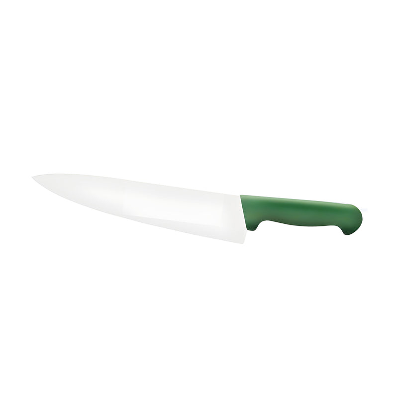 Chef's Knife, Narrow Blade, Green Handle