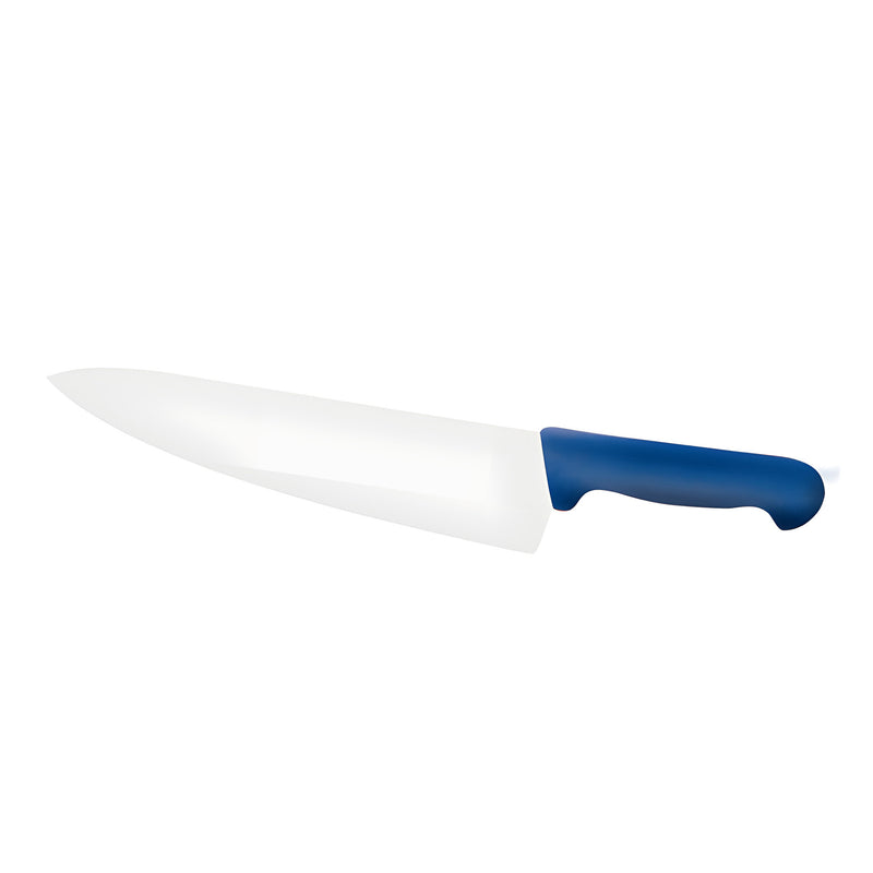 Chef's Knife Small, Wide Blade, Blue Handle