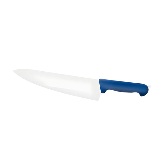 Chef's Knife Large, Wide Blade, Blue Handle