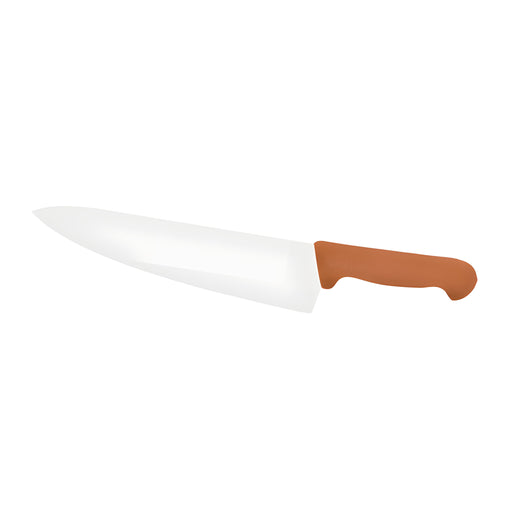Chef's Knife Medium, Wide Blade, Brown Handle