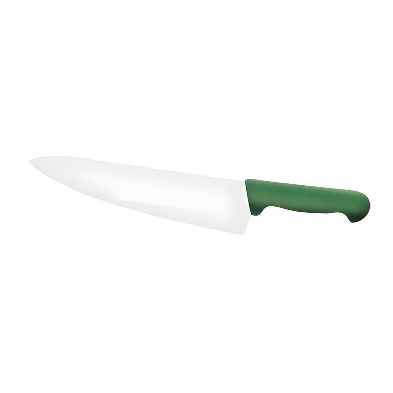 Chef's Knife Small, Wide Blade, Green Handle
