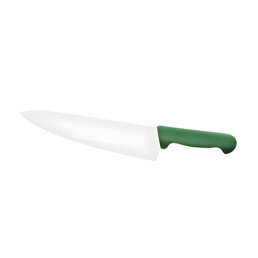 Chef's Knife Large, Wide Blade, Green Handle