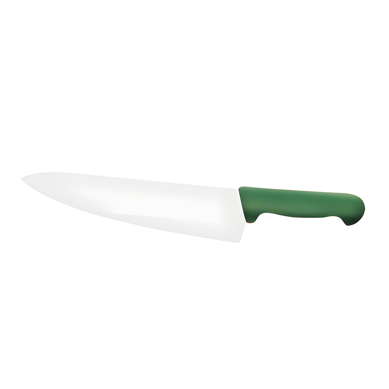 Chef's Knife Wide Blade Small, Green Nylon Handle