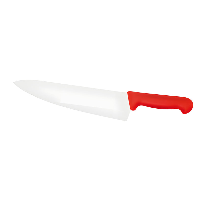 Chef's Knife Medium, Wide Blade, Red Handle
