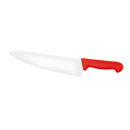 Chef's Knife Medium, Wide Blade, Red Handle