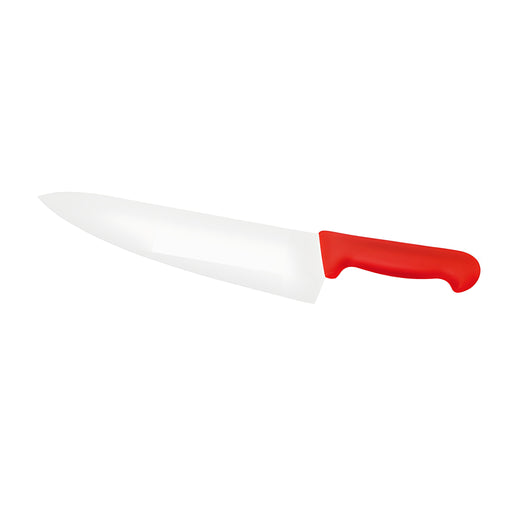 Chef's Knife Large, Wide Blade, Red Handle