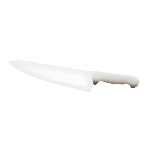 Chef's Knife Wide Blade Large, White Nylon Handle