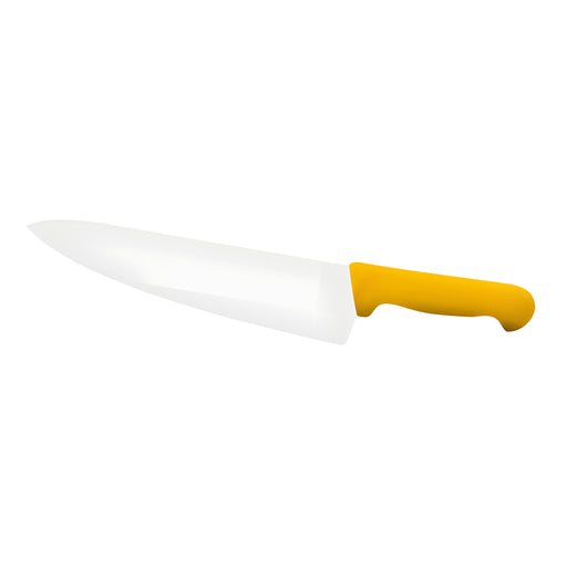 Chef's Knife Medium, Wide Blade, Yellow Handle