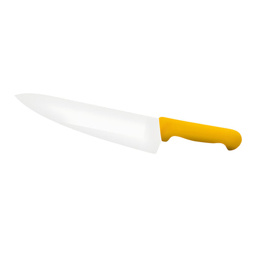 Chef's Knife Large, Wide Blade, Yellow Handle