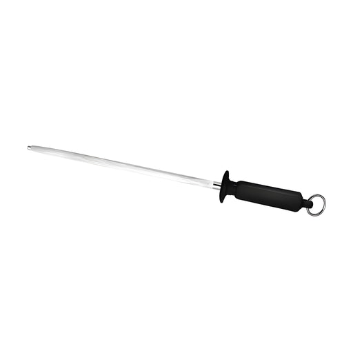 Sharpening Steel, Round, Black Handle