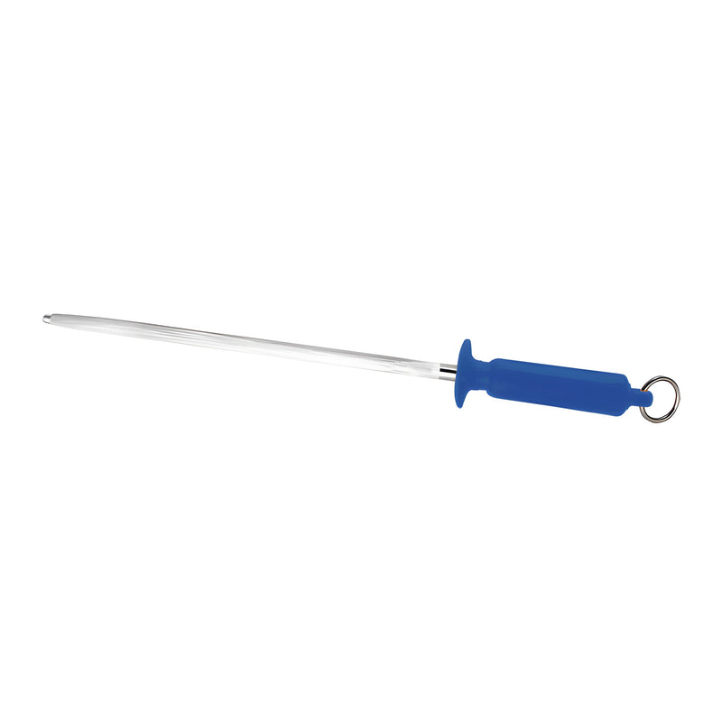 Sharpening Steel, Round, Blue Handle