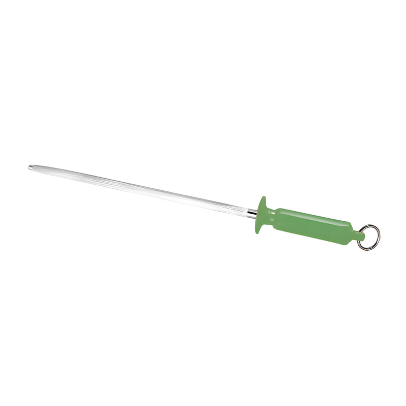 Sharpening Steel, Round, Green Handle