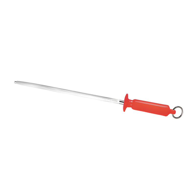 Sharpening Steel, Round, Red Handle