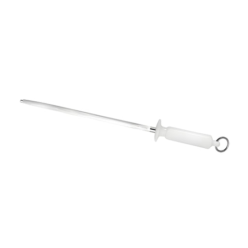 Sharpening Steel, Round, White Handle
