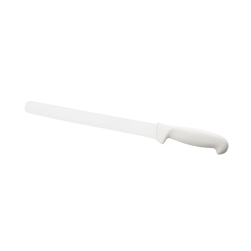 Slicing Knife Wavy Blade, White Nylon Handle