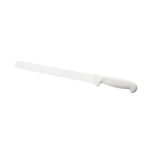 Slicing Knife Wavy Blade, White Nylon Handle