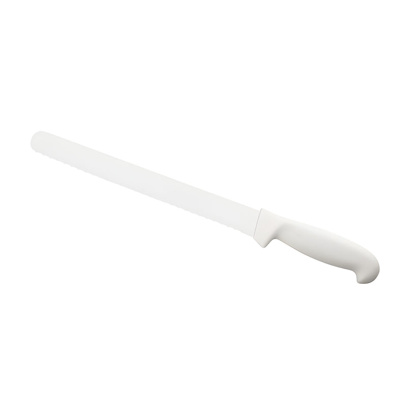 Slicing Knife, Wavy Blade, White Handle