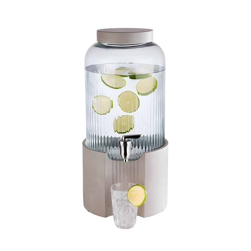 Element Beverage Dispenser, Glass with Concrete Base
