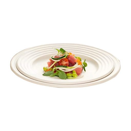 Bepulp Wave Premium Round Plate, Natural Small