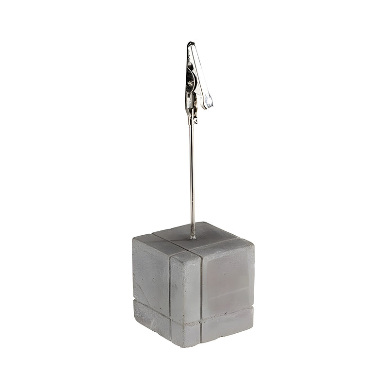 Element Clip Menu Label Holder, Concrete, Pack of 4