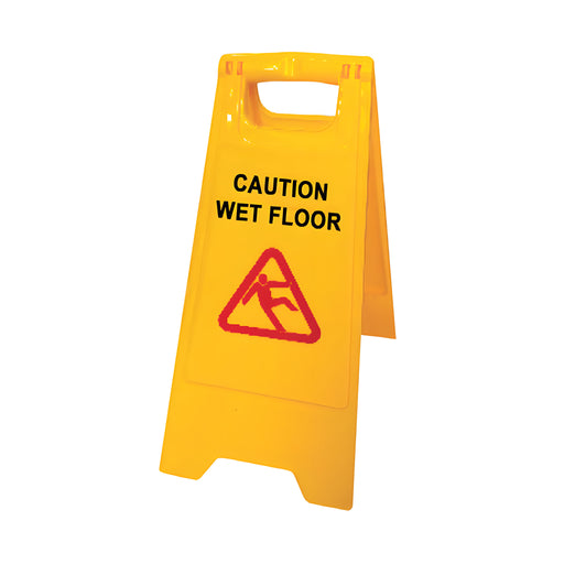 Caution Wet Floor Safety Sign H62 x, Yellow