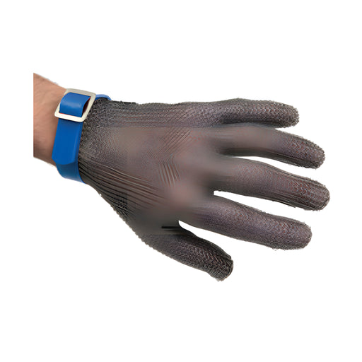 5-Finger Stainless Steel Mesh Glove, Medium, Red