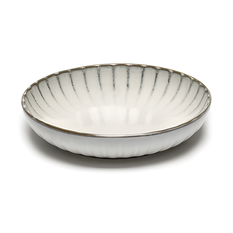 Inku Deep Plate, White Stoneware