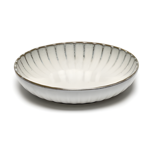 Inku Deep Plate, White Stoneware