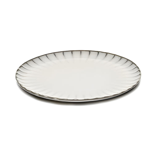 Inku Plate Small, White Stoneware