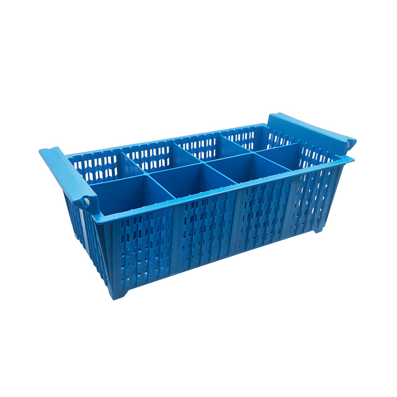 Cutlery Basket 8 Compartments, Blue