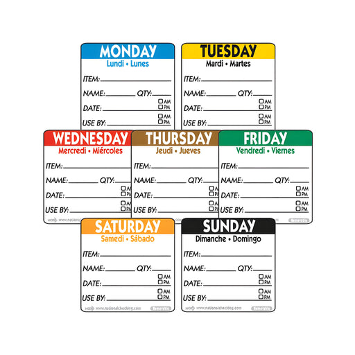 Saturday Square Removable Labels (Roll of 500)