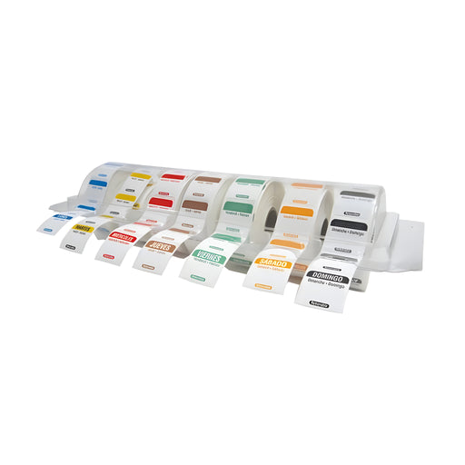 Day-of-the-Week Label Dispenser with 7x1000 Labels Large