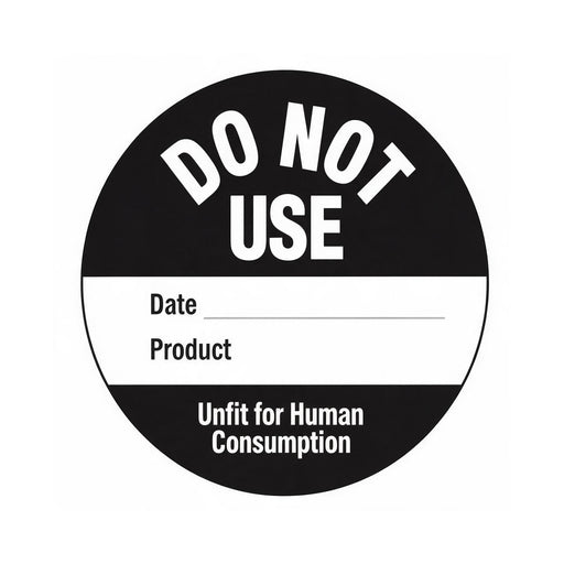 "Do Not Use" Round Removable Labels (Roll of 500)