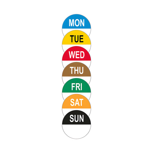Wednesday Round Removable Labels (Roll of 1000)