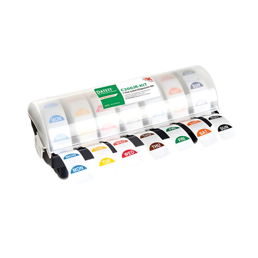 Day-of-the-Week Label Dispenser with 7x1000 Labels Small