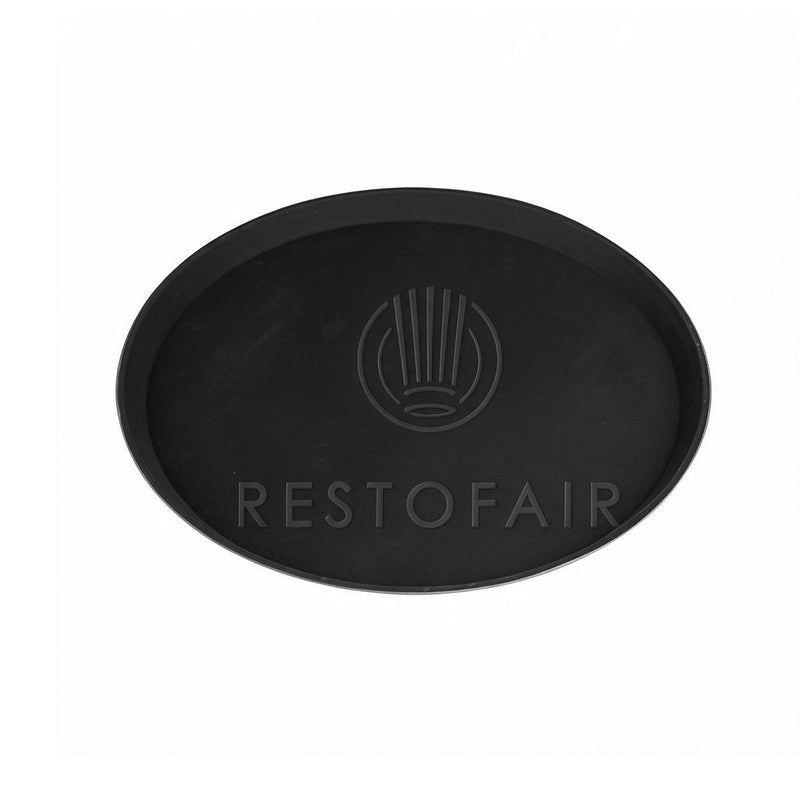 Non-Slip Round Tray Large, Black